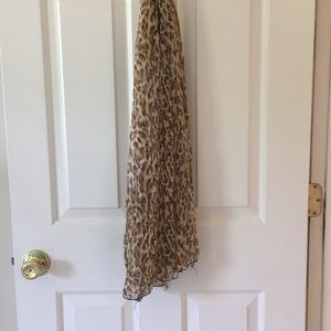 Sheer cheeta scarf.